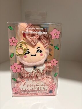Mochi Monster Plush Doll Charm - Pink Checkered Packaging